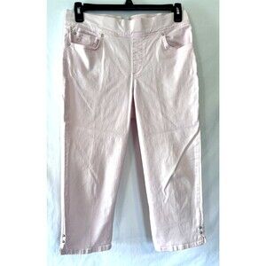 Gloria Vanderbilt Vintage Avery All Around Slimming Pale Pink Capri Size 10